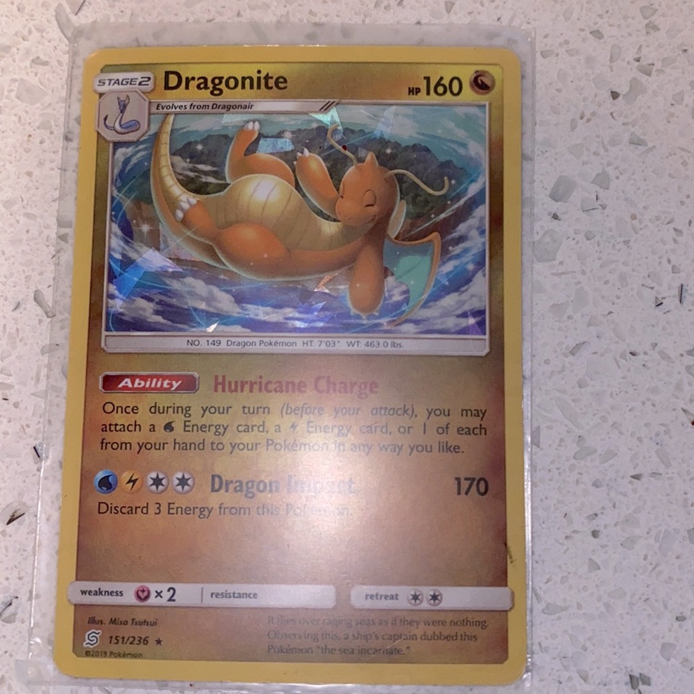 This is a dragonite Pokémon stage 2 with an hp of 160